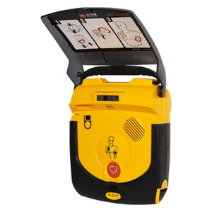 De geopende LIFEPAK CR+ AED van Fivaro