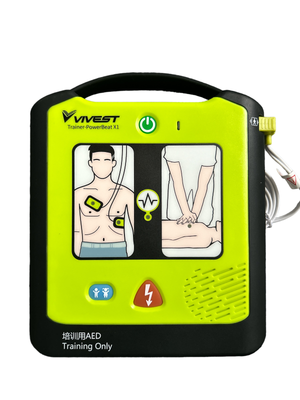 Een Vivest X1 AED-trainer om AED-cursussen mee te geven van het merk Vivest