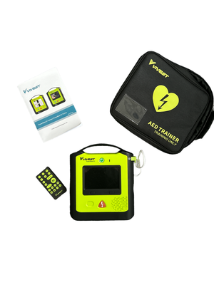 Een AED-trainer om AED-cursussen mee te geven van het merk Vivest